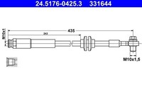 1 X Bremsschlauch ATE 24.5176-0425.3 FüR Opel Corsa E Corsa D
