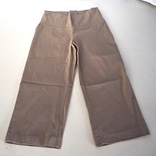 Bloom Maternity Women's Cropped Pants Khaki Beige Stretch Pull On Size S NWT