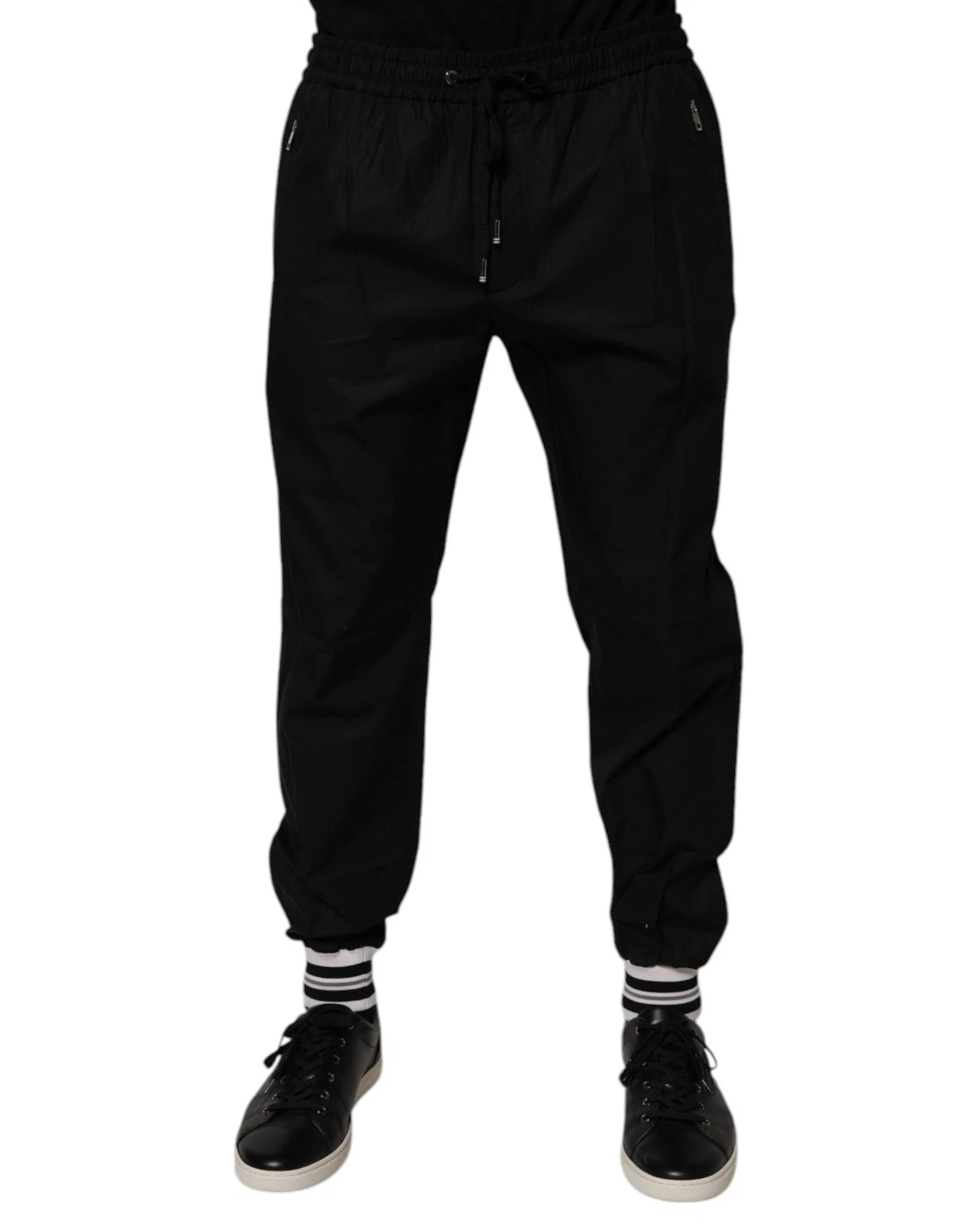 Dolce & Gabbana Black Cotton Men Jogger SweatMen's Men's Pants