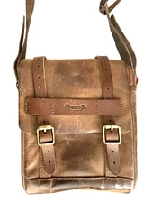 TRIP MACHINE TANK & TAIL Magnetic Bag Pouch MOTORCYCLE Storage BROWN LEATHER EUC