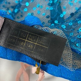 Agent Provocateur Czarina SOIREE Blue Sequin Bra 36B NWT