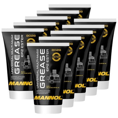 MANNOL 10x 100g Mehrzweck 8028-01 Universal Multi MoS2 Grease EP2 Universalfett