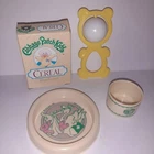 Vintage 1983 Cabbage Patch Doll Accessories Baby Care Rattle Cereal Box Bowls
