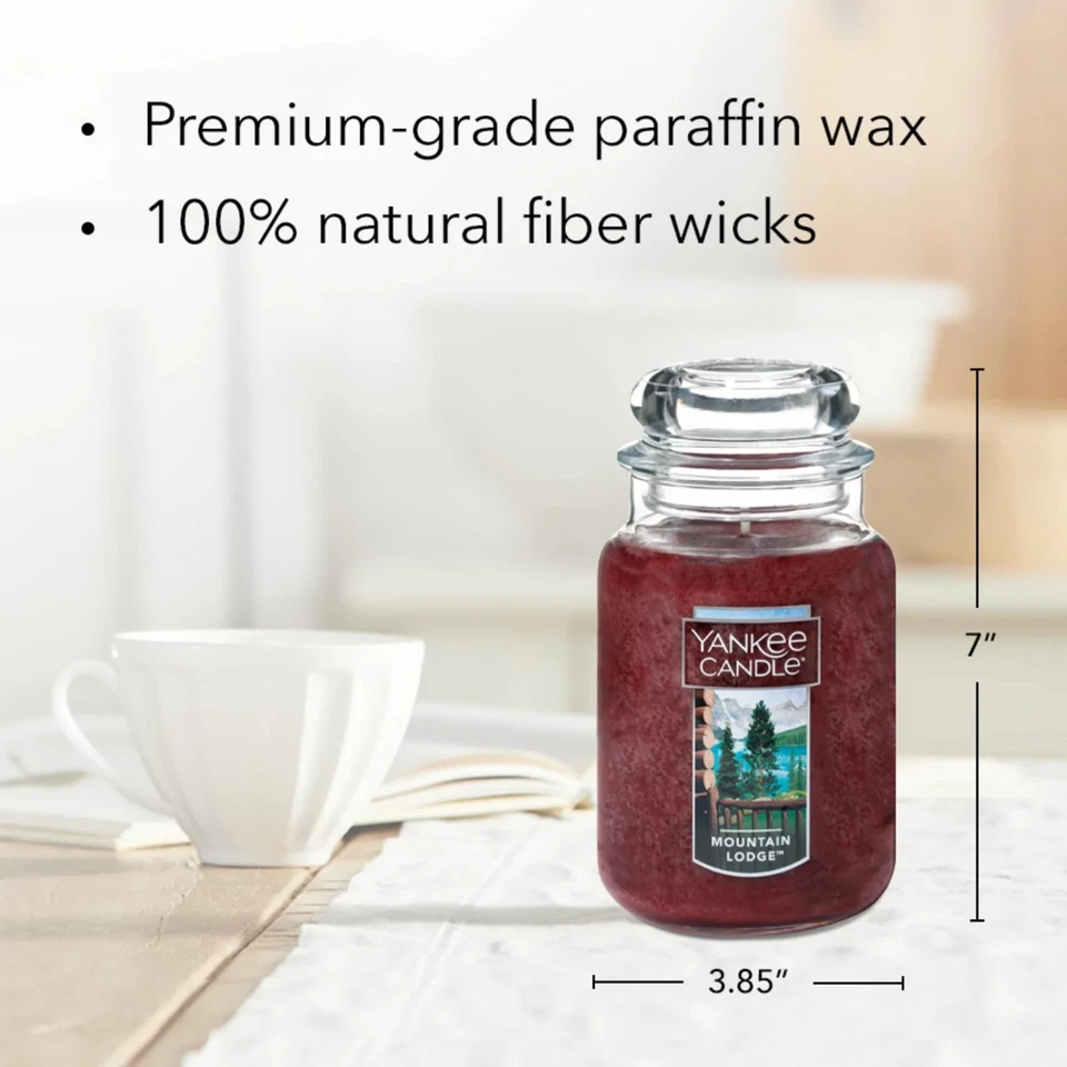 Yankee Candle MOUNTAIN LODGE Large 1-Wick Classic Jar Candle 22oz NEW ! - Image 2 of 3