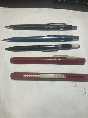 Pentel Mechanical Pencils Lot of 3   P207 Turquoise  Blue P205 Black Japan See