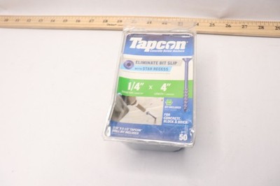 (50-Pk) Tapcon Blue Star Drive Bugle Head Concrete Anchors 1/4'' x 4'' 28304 
