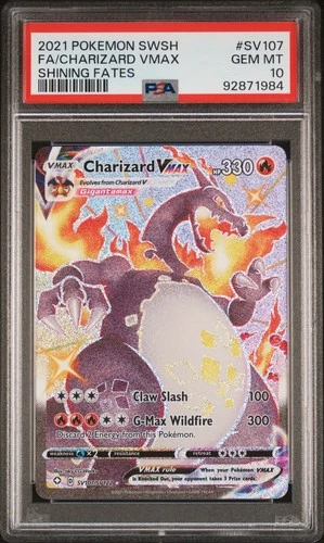 Charizard VMAX SV107/SV122 2021 Shining Fates Full Art Shiny PSA 10 Gem Mint