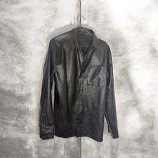 Men’s BoohooMAN Black Faux Leather Shirt & Trousers Set – Size M – Slim Fit