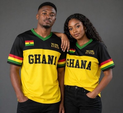 Ghana National Team Soccer Jersey Unisex Adult Multicolor ''STAR OF AFRICA 