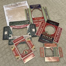 Tim Holtz CHRISTMAS Idea-ology VIGNETTE BOX TOPS Holiday Vintage Style