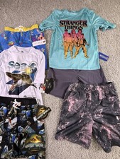 NWT Boys 10/12 6 Piece Swim Sets Stranger Things Jurassic World