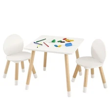 Kids Table and 2 Chairs Set Kids Craft and Play Table Drawing Reading