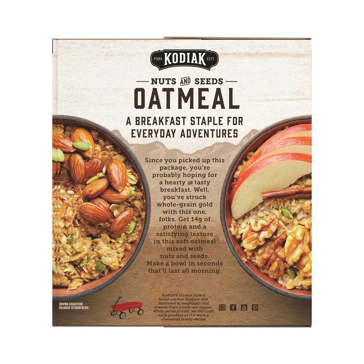 Kodiak Cakes Nuts & Seeds Oatmeal, Variety Pack, 20 pk.