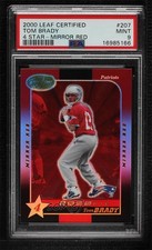 2000 Leaf Certified 2000 Rookie Mirror Red Tom Brady #207 PSA 9 MINT 04b0