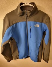 The North Face Apex Bionic Softshell Jacket Mens Sm Blue Gray Fleece Lined T183