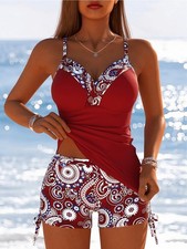 2pcs Women's Tankini Set 2pcs Swimsuit