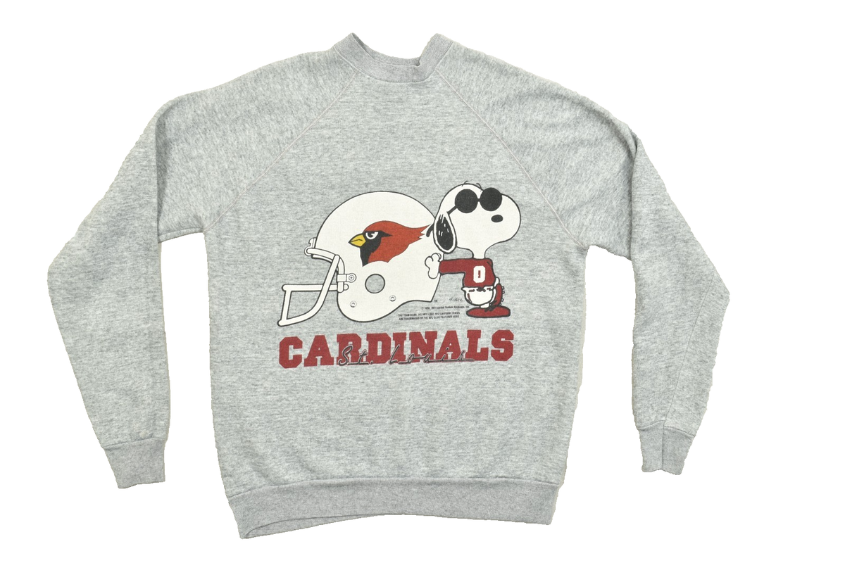 Vintage St Louis Cardinals NFL Sweatshirt Snoopy Peanuts Joe Cool