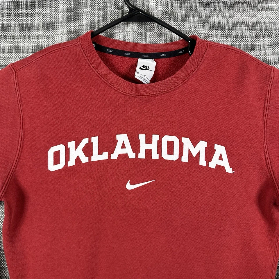 Nike Oklahoma Sooners OU Crew Neck Sweatshirt Men's Sz Medium Crimson BQ8512-613 - Image 4 of 4