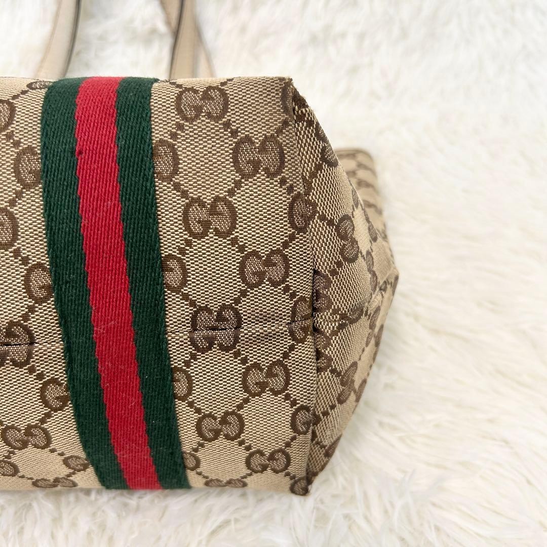 GUCCI Unisex GG Canvas Tote Bag Sherry Line Authentic Excellent Condition thumbnail 15