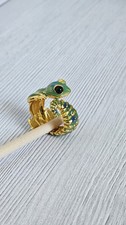 Ring Salamander Gekko Gecko Türkis gold 57 (...