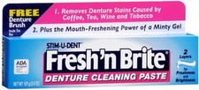 Denture Cleaning Paste 3.80 oz Fresh N Brite Denture Care Products 4 Pack