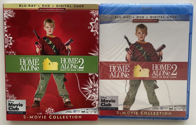 New! Home Alone & Home Alone 2 -Blu Ray/DVD/Digital Disney Movie Club Exclusive