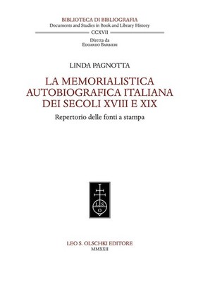 Die italienische autobiographische Gedenkstätte des 18. und 19. Jahrhunderts. Repertoire des