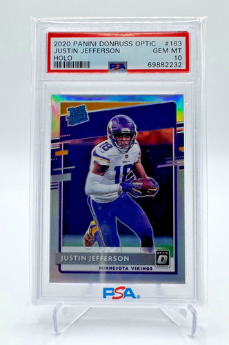 2020 Panini Donruss Optic - Rated Rookies Justin Jefferson #163 Holo (RC) PSA 10