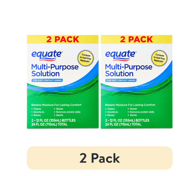 Equate Multi-Purpose Contact Lens Solution, Twin Pack 12 fl oz (2PACK)