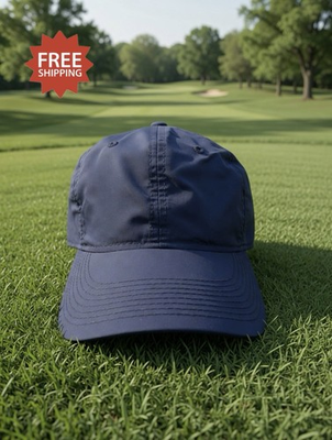 #ad Greg Norman Dark Blue Strapback Golf Hat Cap w Shark Logo New With Tags $12.99