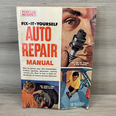 #ad Popular Mechanics Auto Repair Manual 1957 Fix it yourself Vintage $6.99