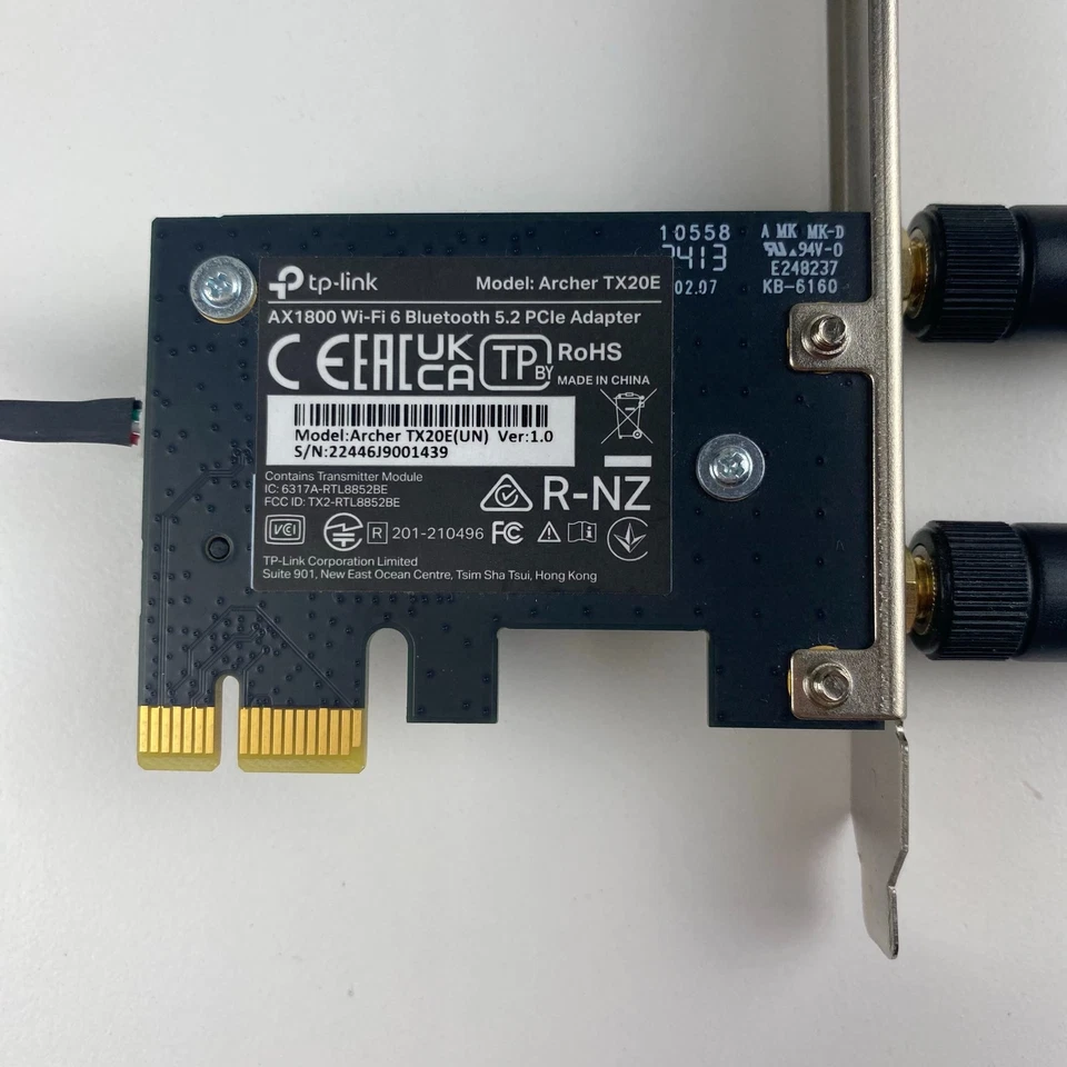 TP-Link Archer TX20E AX1800 Wi-Fi 6 Bluetooth 5.2 PCIe Adapter Dual Antenna - image 3 of 4