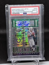 2020 Contenders Peyton Manning Legendary  GREEN PULSAR AUTO 1/10 PSA 10 COLTS