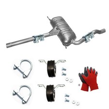 Mittelschalldämpfer  +Montagesatz Auspuff für VW Passat B5/B5.5 3B2/3B3 3B5/3B6