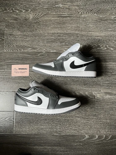 JORDAN Air 1 Low Uomo Nero Grigio Ferro Taglia 7 5