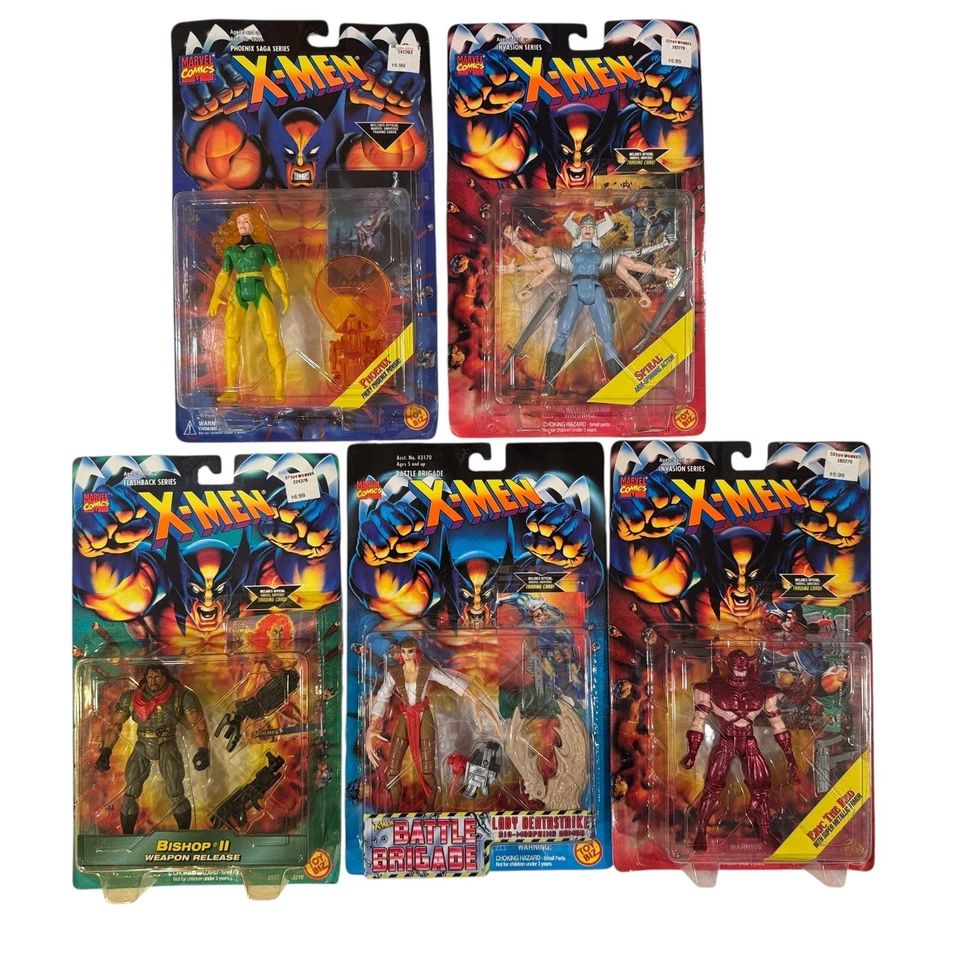 Vintage 90s Toy Biz X-Men Action Figure Lot of 10 Sealed Marvel Comics Figures - Image 3 of 4