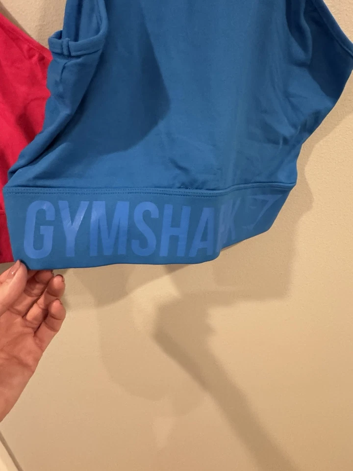 Gymshark Women's Sports Tank Bra Large Lot of 2 Blue & Pink - Image 4 of 4