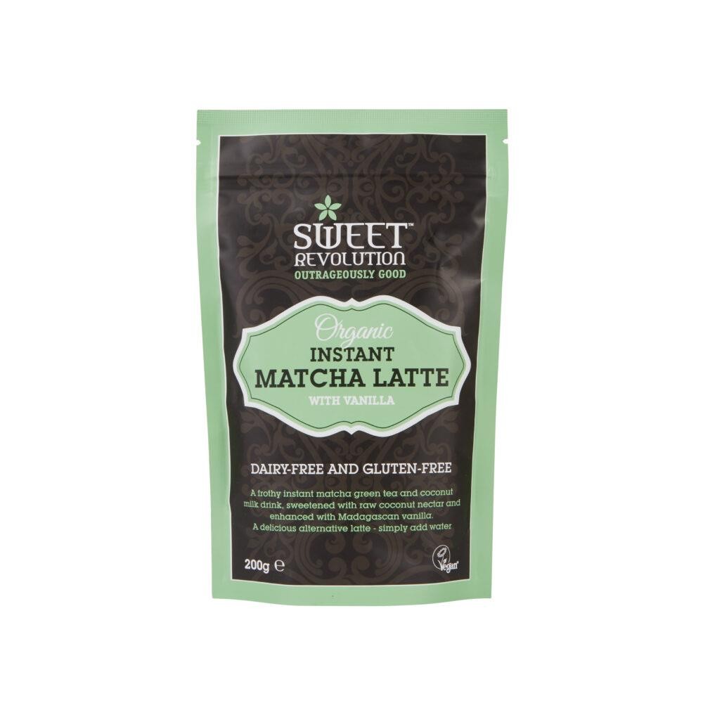 Sweet Revolution Organic Instant Matcha Latte with Vanilla - 200g (Pack of 6)