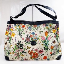 Vintage Gucci Tote Bag White Canvas 465161
