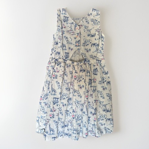 Carter’s Dress Size 8 Girls Cute Safari Animals Linen - Picture 2 of 10