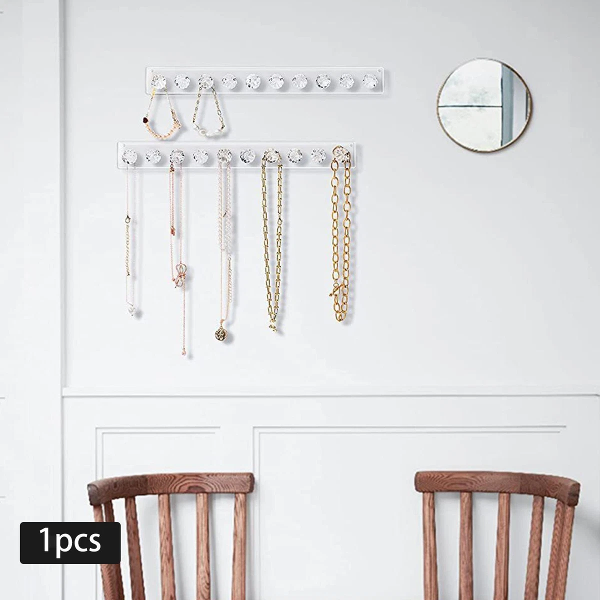 Necklace Holder, Jewelry Organizer Jewelry Hooks Necklace Hanger for Door  Wall