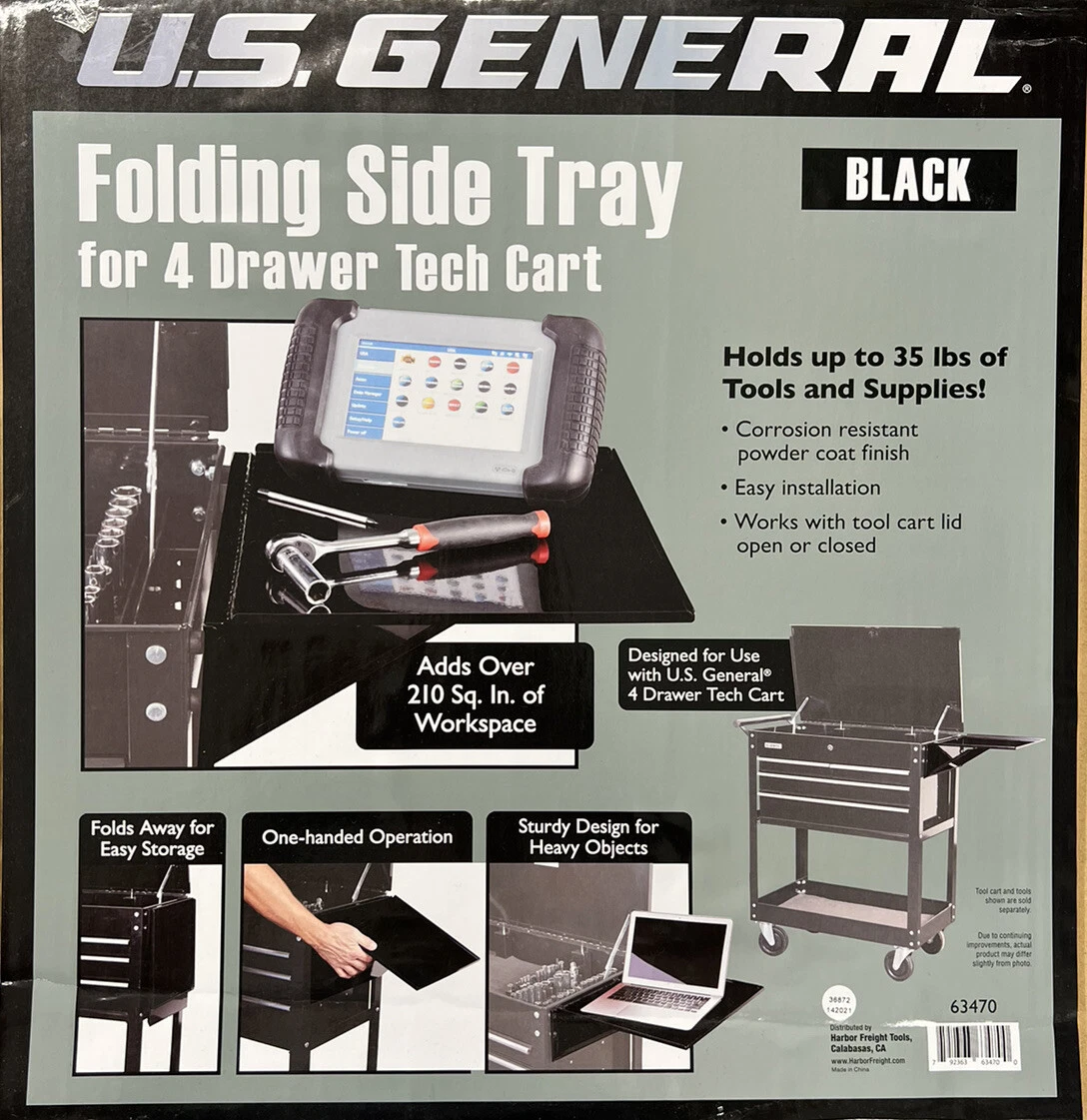 Tool cart online side tray