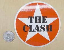 THE CLASH STAR LOGO PEEL  STICK STICKER 4 " X 4 "