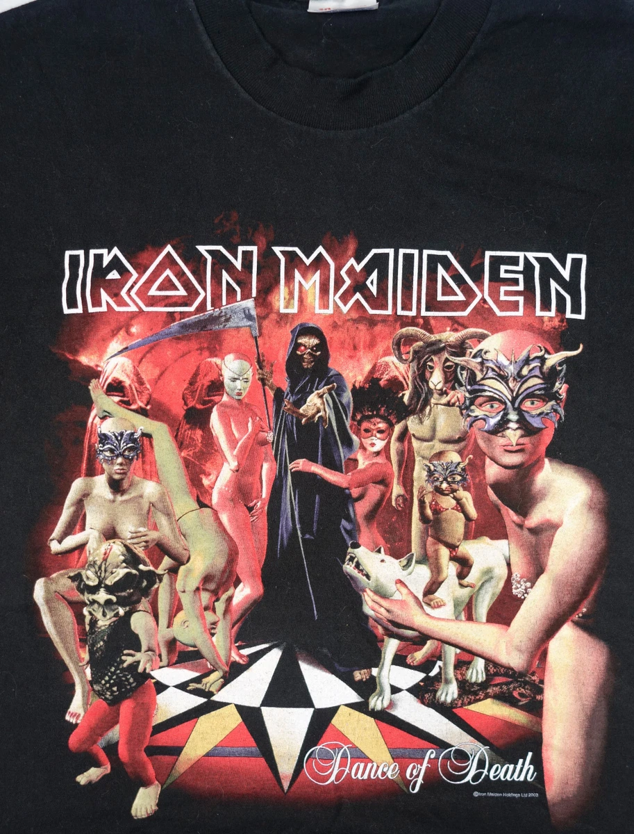 IRON MAIDEN Dance Of Death World Tour 2003 2004 vintage t shirt Hanes Medium