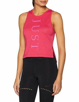 Nike Ladies Shirt Tshirt Tailwind Top, Rush Pink / Reflective Silver, L