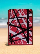 Eddie Van Halen Frankenstein Guitar PinstripeWindpro Zippo Lighter Custom Design