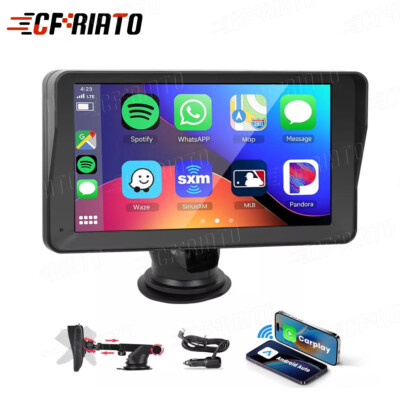 7 Zoll Autoradio Tragbar Touchscreen GPS Wireless Apple CarPlay Android Auto BT