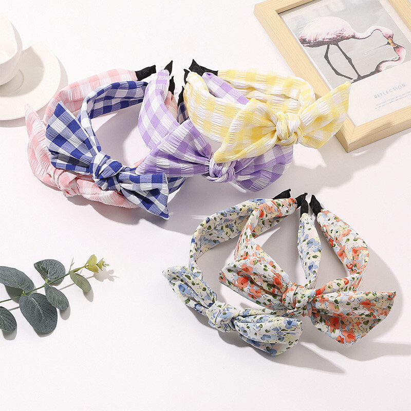 Women Headwear Big Bowknot Bohemia Hairband Adult Casual Travel Hair Accessori