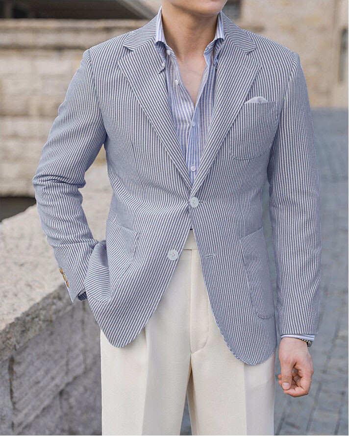 TIGHTBOOTH SEERSUCKER BIG COATコート グレー XL Mens Seersucker Suit Blazer Jacket Black Seersucker Blazer
