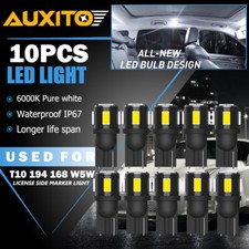 10X Car Interior White Combo LED Map Dome Door Trunk License Plate Light Bulbs